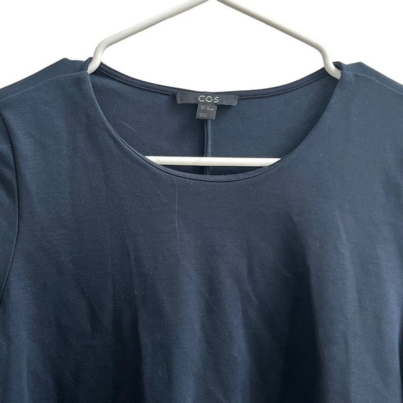 COS Navy Blue Tunic Top Size XS A Line Short Sleeve Trapeze - Picture 2 of 10